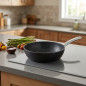 Deep forged aluminum frying pan 28 CM Orbegozo. Non-stick stone coating. Stainless steel handle. Deep forged aluminum frying pan 28 CM Orbegozo. Non-stick stone coating. Stainless steel handle.