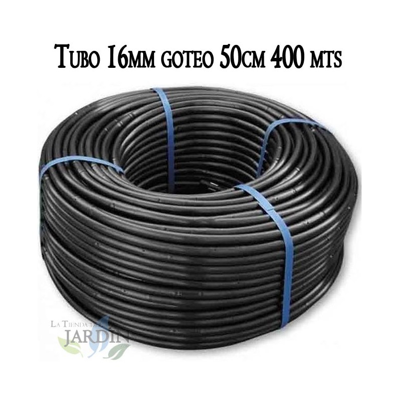 Tuyau d'arrosage goutte à goutte 16mm à 50 cm noir, 400 mètres, Suinga