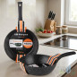 Sarten Aluminio 32cm | Sarten Apta para Todo Tipo de Cocinas | Revestimiento Antiadherente | Sarten Honda