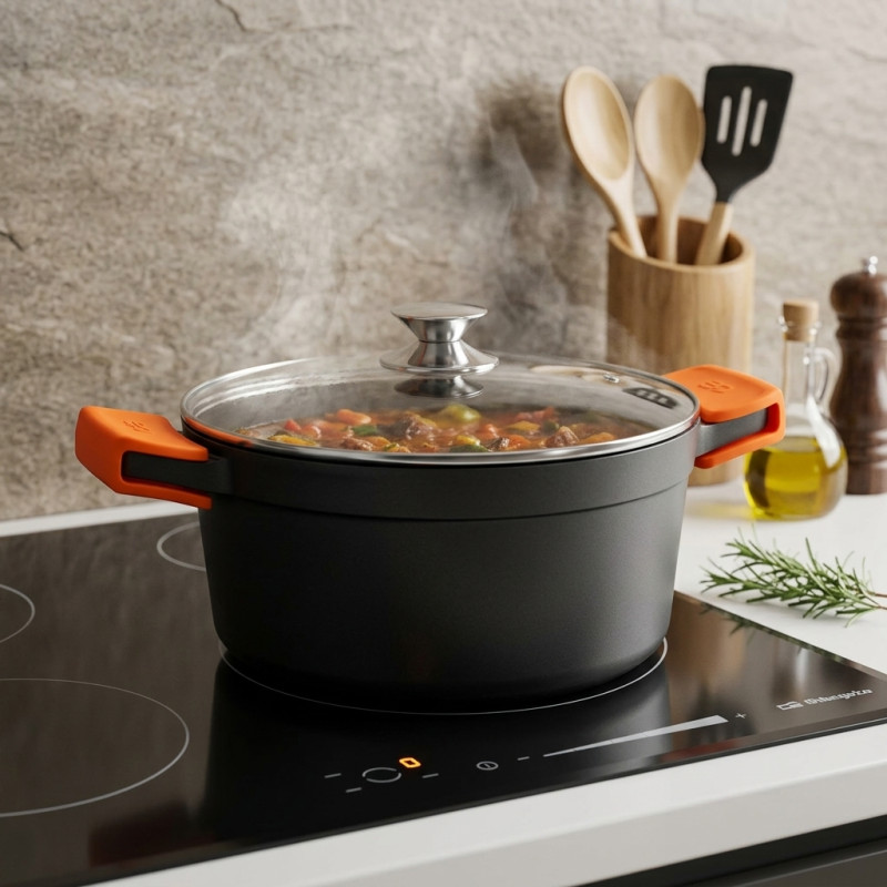 Hoher Topf aus Aluminiumguss Orbegozo FULL INDUCTION Ø 28cm