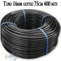 Tuberia riego por goteo 16mm. Goteros cada 75 cm, 400 metros, negro