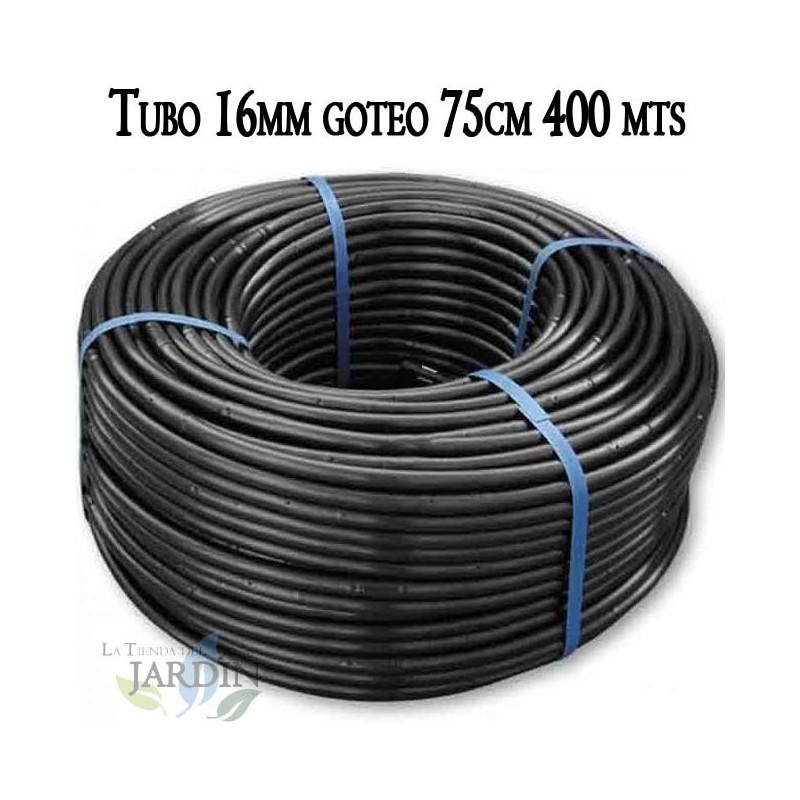 16mm drip irrigation pipe, 75cm, black, 400 meters