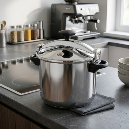  Classic pressure cooker 10 liters Orbegozo.  Ø26cm.  For all types of fires.  Side handles.  STAINLESS STEEL 18/10.