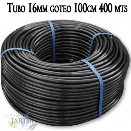 16mm drip irrigation pipe 100cm black, 400 meters