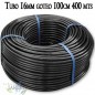 Tuberia riego por goteo 16mm. Goteros cada 100 cm, 400 metros, negro