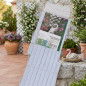 Treillis PVC blanc 100 x 300 cm, pour vignes. Utile pour les jardins, les clôtures, la décoration, le support des plantes	