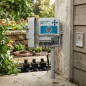 Programador de riego eléctrico Hunter X2, 12 zonas de riego, exterior, Controlador riego automático jardín
