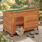 Wooden dog house, model L: 116 x 82 x 76 cm. flat roof Wooden dog house, model L: 116 x 82 x 76 cm. flat roof