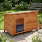 Caseta de madera para perros grande, 116x82x76 cm, techo plano, caseta madera, perros, grande Caseta de madera para perros grande, 116x82x76 cm, techo plano, caseta madera, perros, grande