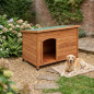 Wooden dog house, model L: 116 x 82 x 76 cm. flat roof Wooden dog house, model L: 116 x 82 x 76 cm. flat roof