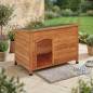 Wooden dog house, model M: 104 x 70 x 66 cm. flat roof Wooden dog house, model M: 104 x 70 x 66 cm. flat roof