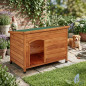 Cuccia in legno per cani, modello M: 104 x 70 x 66 cm. Tetto a terrazza Cuccia in legno per cani, modello M: 104 x 70 x 66 cm. Tetto a terrazza