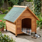  Wooden dog house, model S: 72 x 76 x 76 cm.  gable roof