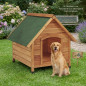 Wooden dog house, model M: 78 x 88 x 81 cm. gable roof Wooden dog house, model M: 78 x 88 x 81 cm. gable roof