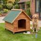 Wooden dog house, model M: 78 x 88 x 81 cm. gable roof Wooden dog house, model M: 78 x 88 x 81 cm. gable roof