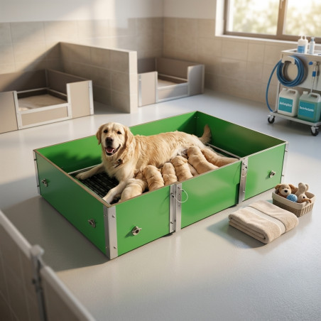  Hunde züchten.  Modell L: 152 x 120 x 50 cm.