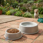  Model S concrete dog feeder and drinker. Capacity 0.75 litres.  21 x 7 cm high.