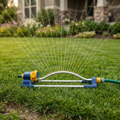 Oszillierender Gartensprinkler 18 Löcher, Metallstange