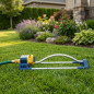 Arroseur de jardin oscillant 18 trous, barre métallique