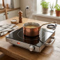 Table de cuisson vitrocéramique portable Orbegozo 2000 W. Diamètre de la surface de cuisson: 205 mm. Surface en verre trempé Table de cuisson vitrocéramique portable Orbegozo 2000 W. Diamètre de la surface de cuisson: 205 mm. Surface en verre trempé