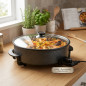 Pentola elettrica Orbegozo 1500W ideale per friggere, stufare, arrostire, cucinare paella, tortillas e pizze. Diametro 40cm. Pro