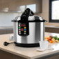 Panela de pressão elétrica programável, 6L, timer até 24 horas, cozimento ultra rápido, panela de pressão programável, 6L