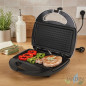 Grill inoxidable, cocina sana, bajo nivel de grasa, superficie grill, 800W, grill, cocina sana