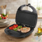 Grill inoxidable, cocina sana, bajo nivel de grasa, superficie grill, 800W, grill, cocina sana