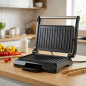 Grill inoxidable, placa antiadherente, superficie 23x14,5 cm, 800W, grill, cocina sana, antiadherente Grill inoxidable, placa antiadherente, superficie 23x14,5 cm, 800W, grill, cocina sana, antiadherente