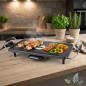 Tabla asado cerámica, termostato regulable, superficie 220x430 mm, antiadherente, 2000W, asado, cerámica, antiadherente Tabla asado cerámica, termostato regulable, superficie 220x430 mm, antiadherente, 2000W, asado, cerámica, antiadherente