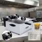Fritadeira profissional de aço inoxidável, 2 recipientes 3,5L, 2000W x2, fritadeira, aço inoxidável, dupla, profissional, termos