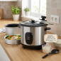 Cocedor de arroz, 400W, 1L, olla de aluminio antiadherente, cocina, arroz, cocedor, eléctrico