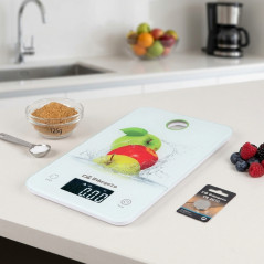 Balance de cuisine en verre 5 kg - Graduation 1 g | Balance de cuisine numérique | Poids des aliments pour la cuisine