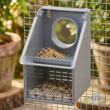 Mangeoire en plastique pour pigeons, oiseaux et perdrix