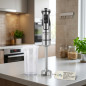 Liquidificador de mão de 100 W | Liquidificador Orbegozo com copo medidor | Lâmina de aço inoxidável | Cabo ergonômico