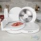 Affettatrice elettrica in acciaio inox | Affettatrice per salumi da 150 W | Spessore delle fette regolabile | 3 velocità Affettatrice elettrica in acciaio inox | Affettatrice per salumi da 150 W | Spessore delle fette regolabile | 3 velocità
