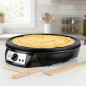 Crepera Electrica 1000W Orbegozo | Maquina hacer Crepes Pancakes y Tortitas Antiadherente 30 cm | Termostato ajustable