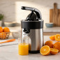 Espremedor de frutas de aço inoxidável de 85 W, motor CA, partida automática quando a pressão é detectada, fácil de usar, esprem Espremedor de frutas de aço inoxidável de 85 W, motor CA, partida automática quando a pressão é detectada, fácil de usar, esprem