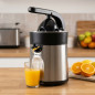 Espremedor de frutas de aço inoxidável de 85 W, motor CA, partida automática quando a pressão é detectada, fácil de usar, esprem Espremedor de frutas de aço inoxidável de 85 W, motor CA, partida automática quando a pressão é detectada, fácil de usar, esprem