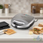 3-in-1 Sandwich Maker 800W | Interchangeable Plates for Sandwich, Grill and Waffle | Non-Stick | Non-Slip Base