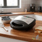 2-in-1 Sandwich Maker 750W | Interchangeable Sandwich and Grill Plates | Non-stick | Non-slip Base