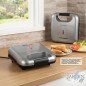 Sandwichera Electrica 800W | Recubrimiento Antiadherente | Protección contra Sobrecalentamiento | Base Antideslizante