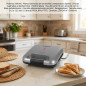 Sandwichera Electrica 800W | Recubrimiento Antiadherente | Protección contra Sobrecalentamiento | Base Antideslizante