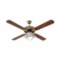 Ventilador de Techo Clasico 132 cm 45W 3 Velocidades Thulos | Ventilador 4 Aspas con Luz para el Hogar Ventilador de Techo Clasico 132 cm 45W 3 Velocidades Thulos | Ventilador 4 Aspas con Luz para el Hogar