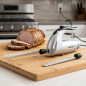 Couteau électrique 150 W | Lames en acier inoxydable | Trancheuse électrique pour viande, pain et aliments surgelés Couteau électrique 150 W | Lames en acier inoxydable | Trancheuse électrique pour viande, pain et aliments surgelés