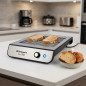 600W Toaster | Flat Horizontal Toaster | Toaster with 6 Heat Settings | Stainless Steel Toaster with Crumb Tray