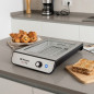 Torradeira de 600 W | Torradeira horizontal plana | Torradeira com 6 níveis de temperatura | Torradeira de aço inoxidável com ba