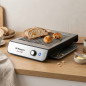 800W Toaster | Flat Horizontal Toaster | Toaster with 6 Heat Settings | Stainless Steel Toaster with Crumb Tray