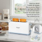 850-W-Toaster | 2-Scheiben-Toaster (36 mm) | 7 Bräunungsstufen | Toaster mit Timer