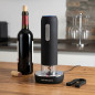 Tire-bouchon électrique avec port USB | Noir | Ouverture facile des bouteilles | Coupe-capsule inclus